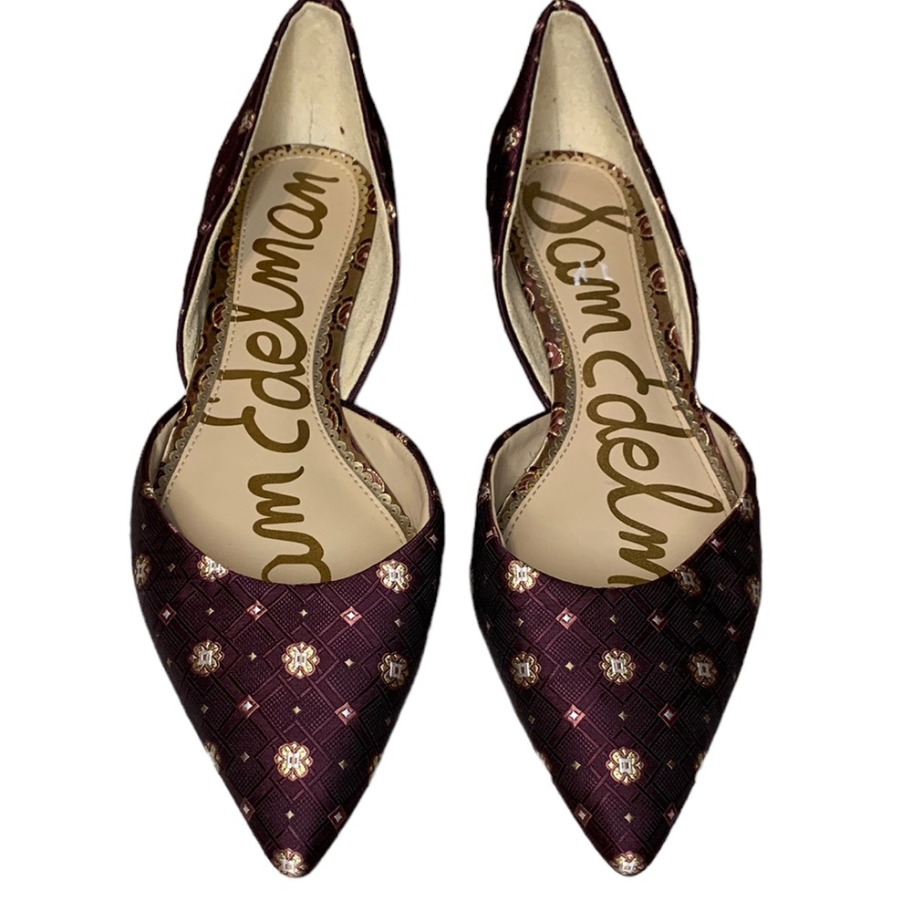 NEW Sam Edelman Size 9 Purple Rodney Brocade D’orsay Women’s Purple Flats
